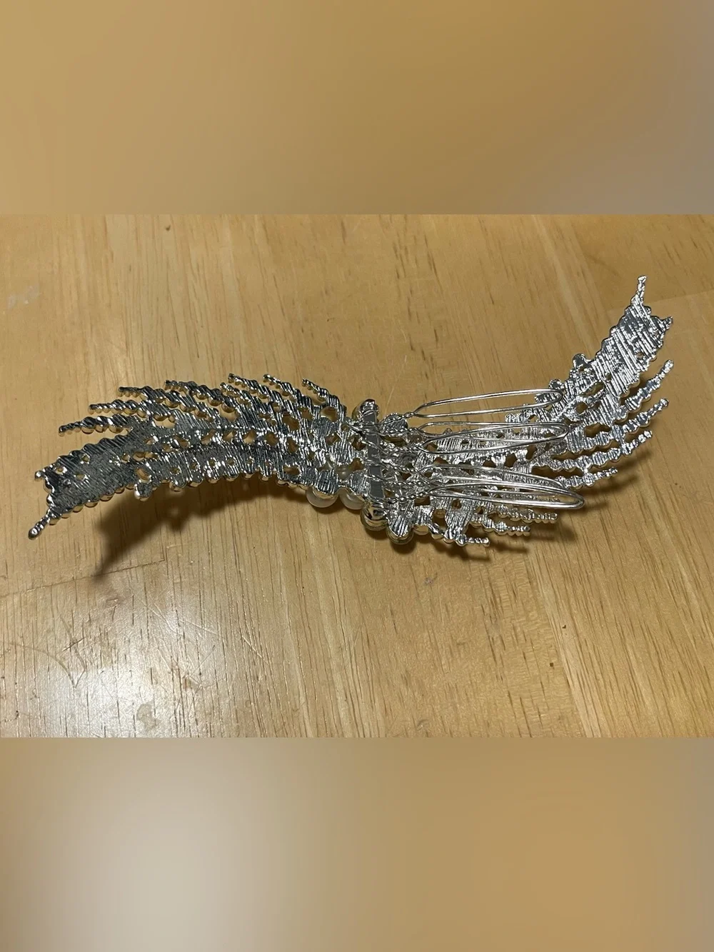 Sparkly Pearl and Diamond Cluster Hair Comb